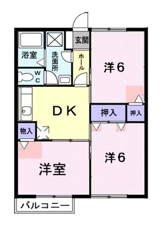 ファミ－ルメゾン吉村　Ｂの物件間取画像